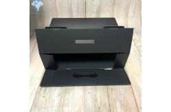 China Black Debossed 450gsm CCNB Corrugated Cardboard Boxes With Handle supplier