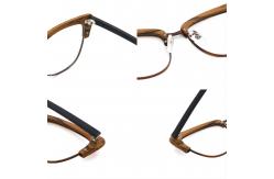 China Retro Handmade Wood Grain Acetate Optical Glasses Frame MR 0364 supplier