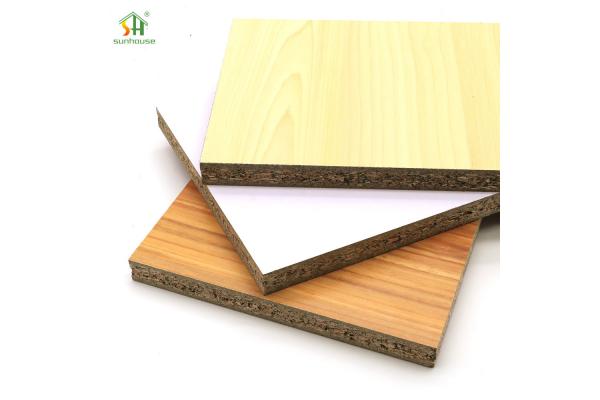 Eco Friendly 18mm Prefinished Melamine Chipboard , Melamine Coated Particleboard
