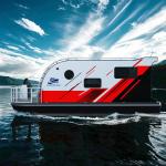 Aluminum Luxury Houseboats With 0.735m Tube Dia And 7.9m Length for sale