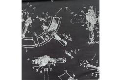 China Bright Silver Gear 50D Mechanical Bullet fabric (Black) supplier