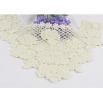 Cotton Hollow Water Soluble Lace Neckline Applique Trim With Rose And Sakura Design