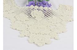 China Cotton Hollow Water Soluble Lace Neckline Applique Trim With Rose And Sakura Design supplier