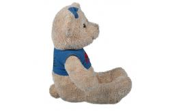 China Adorable Brown Bear Doll , 26CM Fuzz Dressup Plush Bear Stuffed Animals supplier