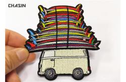 China Santa Claus Logo Iron On Embroidered Patches With Velcro Backing Eco - Friendly supplier