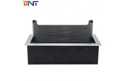China Soft Closing Brushed Flip Up Power Outlet With Multimedia Clamshell supplier