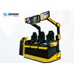 Black And Yellow Colour 9D Virtual Reality Simulator Three Person 3500W for sale