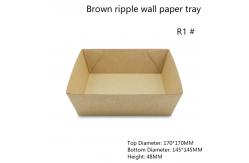 China Flexo Printing Leakage Proof Paper Disposable Serving Tray supplier