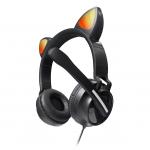 10m Transmission Wireless Cat Ear Headphones With RGB LED Moving Light