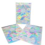 Plastic Mylar Holographic Bags Three Side Seal Bag With Clear Window