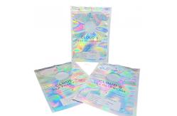China Plastic Mylar Holographic Bags Three Side Seal Bag With Clear Window supplier