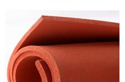 China Red 3mm Silicone Sponge Rubber Sheet With Texture supplier