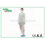 Waterproof White Disposable Protective Suits Without Hood/Feetcover for Factory use for sale