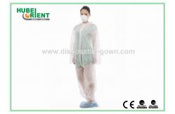 China Waterproof White Disposable Protective Suits Without Hood/Feetcover for Factory use supplier