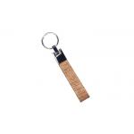 Cork Plain Leather Keyring 12mm Bulk Leather Keychains Souvenir Advertising Gift for sale