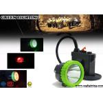 50000 Lux Led Headlamp Rechargeable , 4 Color Lighting Miners Cap Lamp for sale