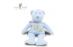 China OAINI ODM OEM Custom Striped Teddy Bear Cotton Stuffed Bear Toys EN71 supplier