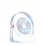 Tri-color (white,gray,green) fan with PETG+brushless motor,1200mAh battery, 3-speed wind (2-6W) + 3-level light adjustment for sale