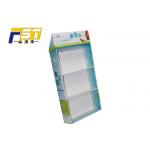 Corrugated Paperboard Counter Hook Display Stand Durable Environment Friendly