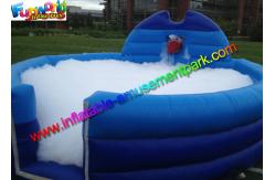 China Plato PVC Blue Inflatable Water Pools , Kids Soap Foam Pitch Custom Made supplier