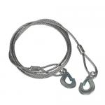 Resistance Corrosion Wire Rope Lanyard Double Loop 2 Carabiner Wire Cables for sale