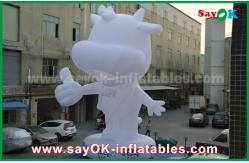 China Custom Inflatable Cartoon Characters White Cattle 10m Height supplier