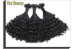 China Unprocessed Funmi Human Raw Virgin Hair Extensions No Tangle No Shed Curly Hair supplier
