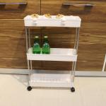 Sonsill Skinny Rolling Home Storage Carts Stainless Steel Practical Multiscene