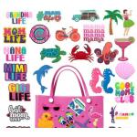 Beach Bag Toys Keychain Multicolor PVC Soft Rubber Bogg Bag Charms for sale