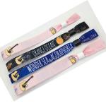 Woven Fabric Cloth Wristbands Adjustable Disposable OEM Accepted One Side Or Double Side Printed Ideal For Event Promotion for sale