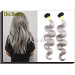 White Hair Extensions 5A Virgin Brazilian Hair Double Machine Weft 3.5 OZ for sale