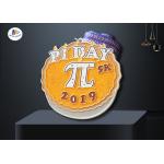 Round Custom Die Cast Medals With Heat Trasfer Ribbon And Glitter Filled 5k Marathon Medal for sale