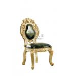 Upholstered Luxury Carved Green Leather Dining Chair LF-339 for sale