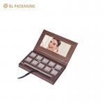 Customized Rigid Paperboard Empty Magnetic Eyeshadow Pans Paper Box With Mirror for sale