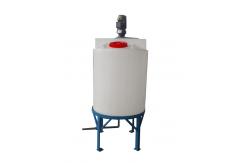 China 1500L Cone Bottom Plastic Water tank Mixing tank with an Agitator supplier