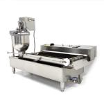 Stainless Steel Double Row Automatic Donut Making Equipment 6KW for sale