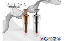China ABS Gold Silver Empty Lipstick Tubes Case Transparent Outer Cap SM001 supplier