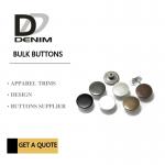 Shank Denim Metal Buttons Dull Dark Anti Copper Nickel Free With Print Logo for sale