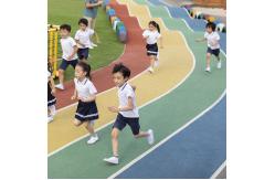 China Corrosion Resistance Interlocking Rubber Playground Tiles Stadium Rubber Running Track supplier