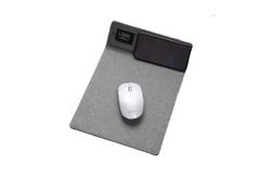 China Luxury Business Pu Wireless Charger Mouse Pad With Custom Logo Printed supplier