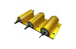 China Gold Aluminum Housed High Power Resistor Wirewound Led 100W Load Resistor supplier