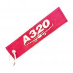 Custom A320 Aircraft Keychain – Double-Stitched Polyester Fabric + Rust-Free Metal Hardware for sale