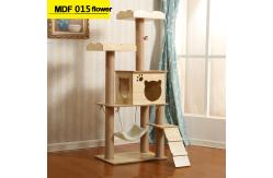 China Soft Plush Detachable MDF Wooden Cat Tree supplier