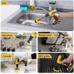 225g Yellow Colour Drill Scrubber Brush Attachment Scrubber Cleaning Kit 9cm