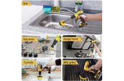 China 225g Yellow Colour Drill Scrubber Brush Attachment Scrubber Cleaning Kit 9cm supplier