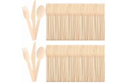 China Natural Biodegradable Bulk Birch Wood Spoon / Forks / Knives Disposable supplier