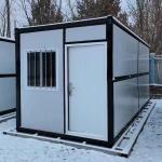 Customizable Folding Container House Steel Structure and Rock Wool Panel for sale