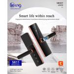 Red Bronze Fingerprint Front Door Lock Aluminum Alloy Tuya Wifi Smart Lock for sale