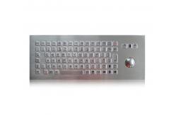 China 86 Key Keyboard Rugged Metal Kiosk Keyboard With Track Ball Separate FN Keys supplier