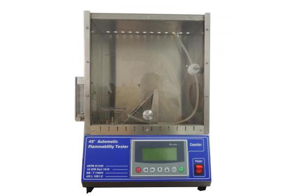 EN71 Flammability Testing Equipment 45° Automatic Flammability Tester 220V , 50Hz 0-99.9S